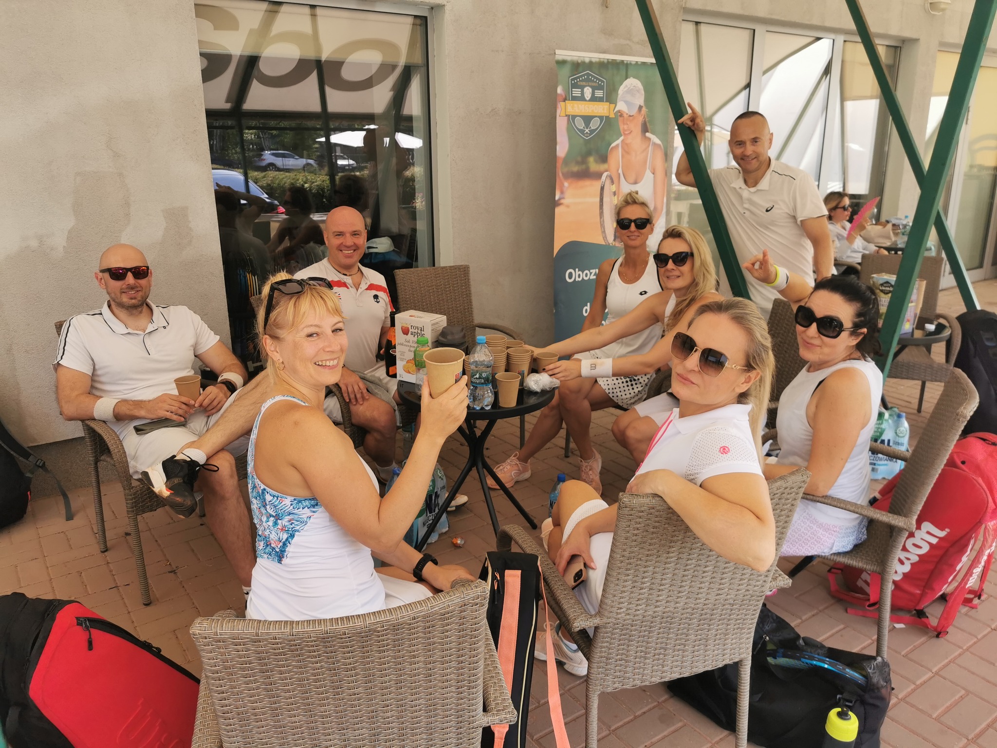 TSL players relaxing at the club